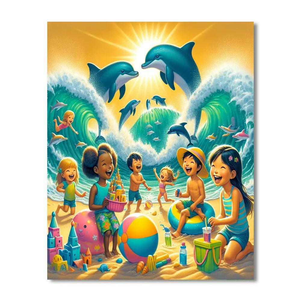 Playful Ocean Frolic Paint By Color