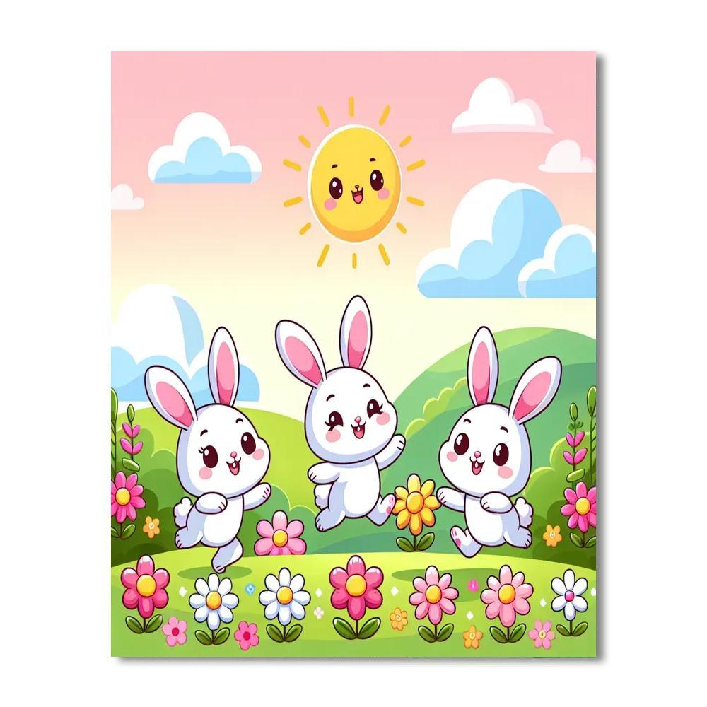 Bouncy Bunnies Paint By Numbers