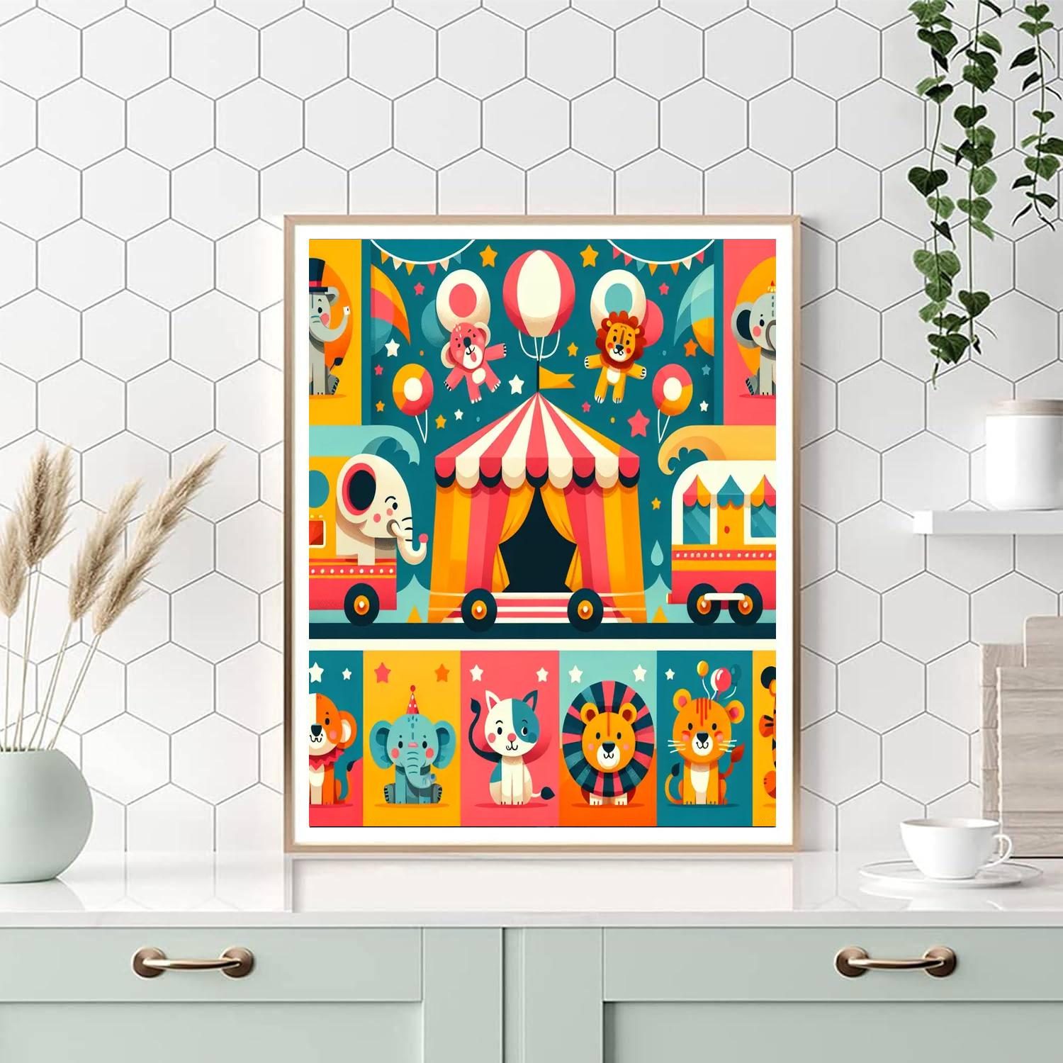 Circus Caravan Capers Numbered Painting Kits