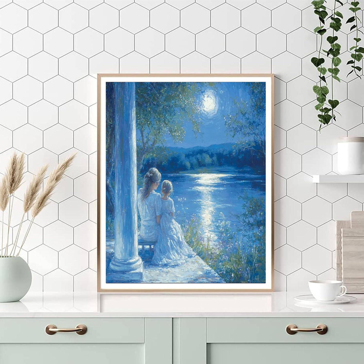 Hugs Under The Moonlight DIY Paint By Numbers