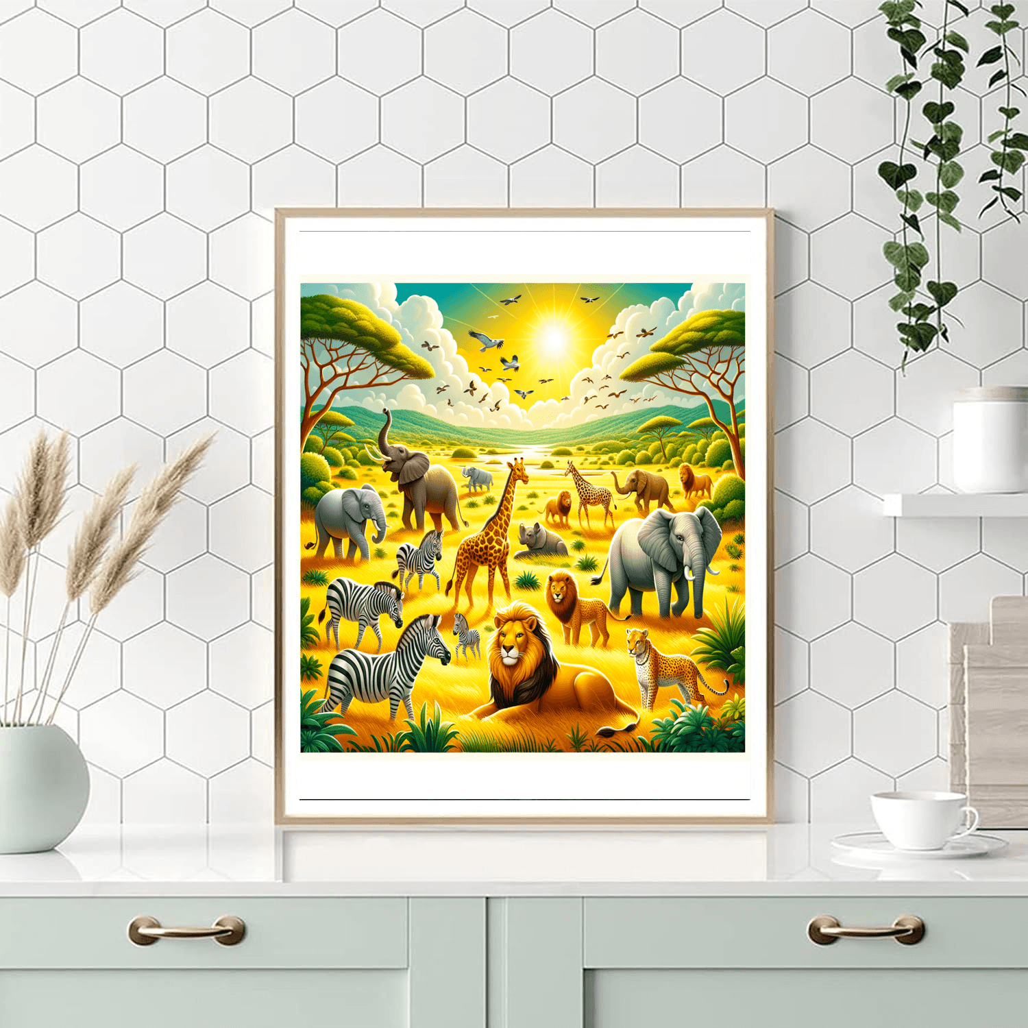 Colorful Safari Adventure Numbered Painting Kits