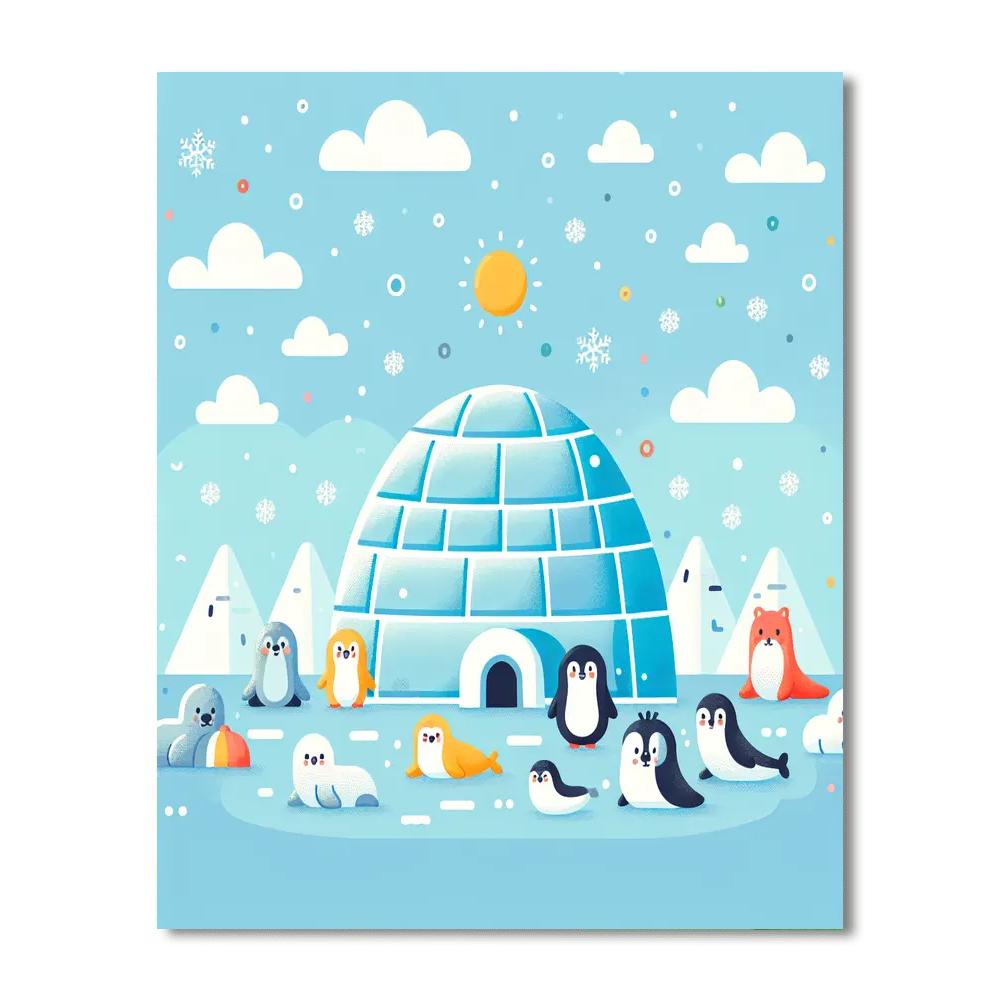 Polar Playhouse Paint By Numbers Art
