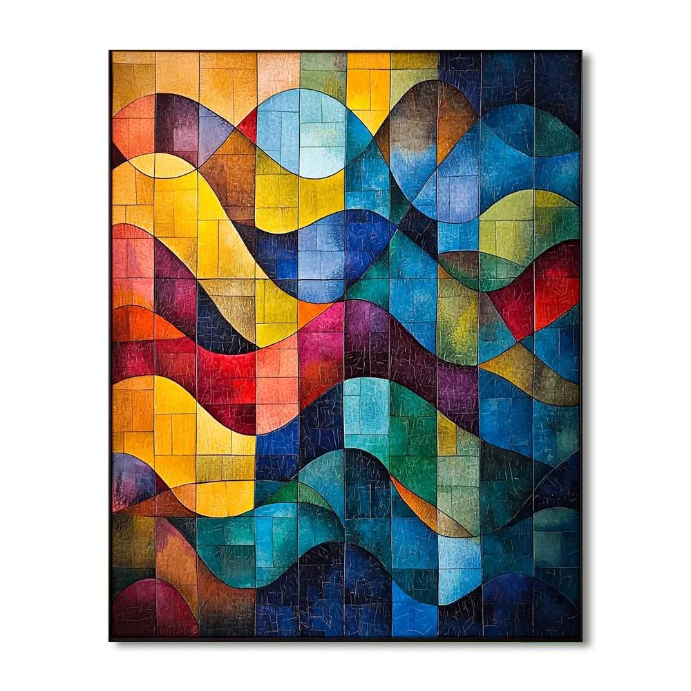 Paul Klee Inspired Rhythmic Dimensions  Number Painting