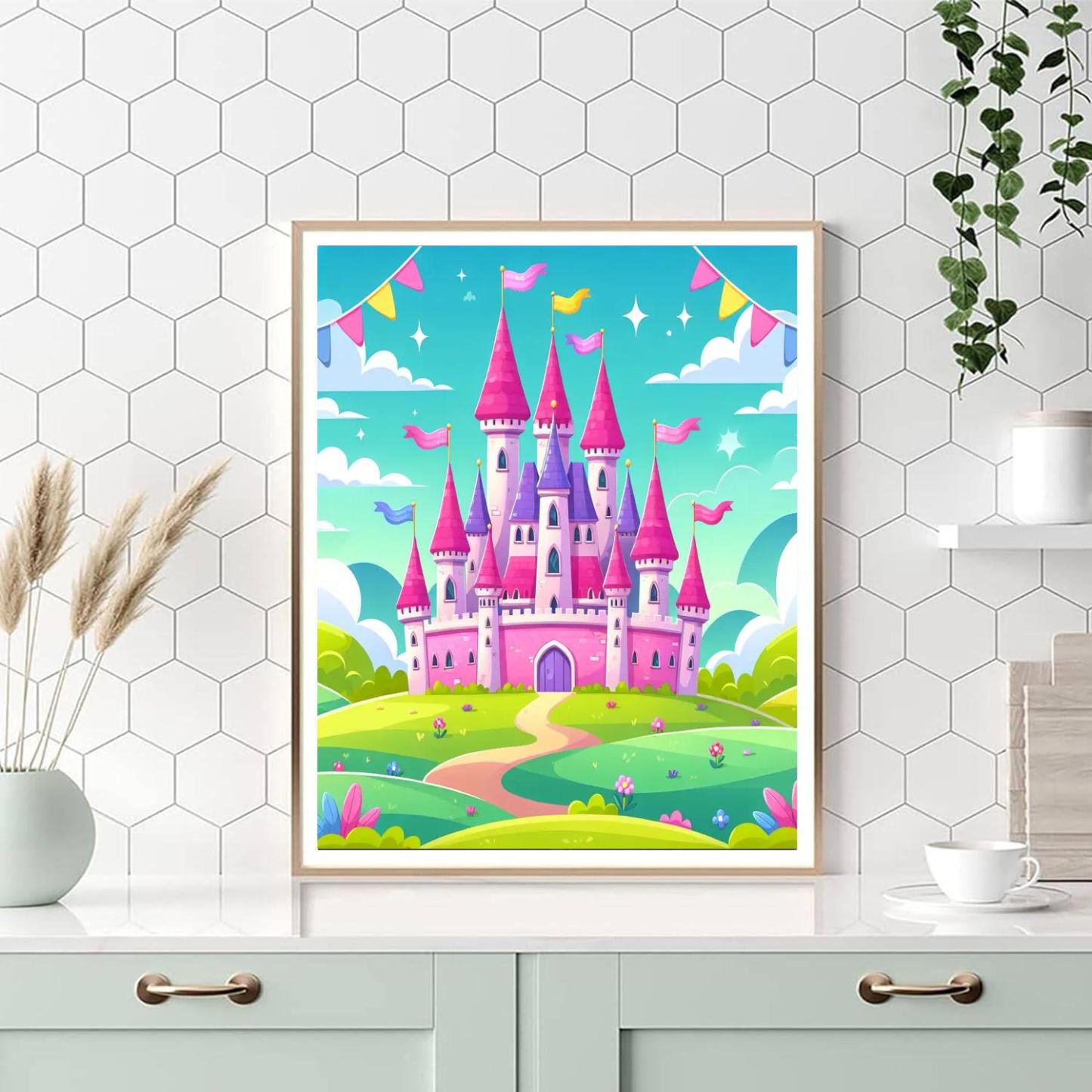 Happy Castle Painting Number Kit