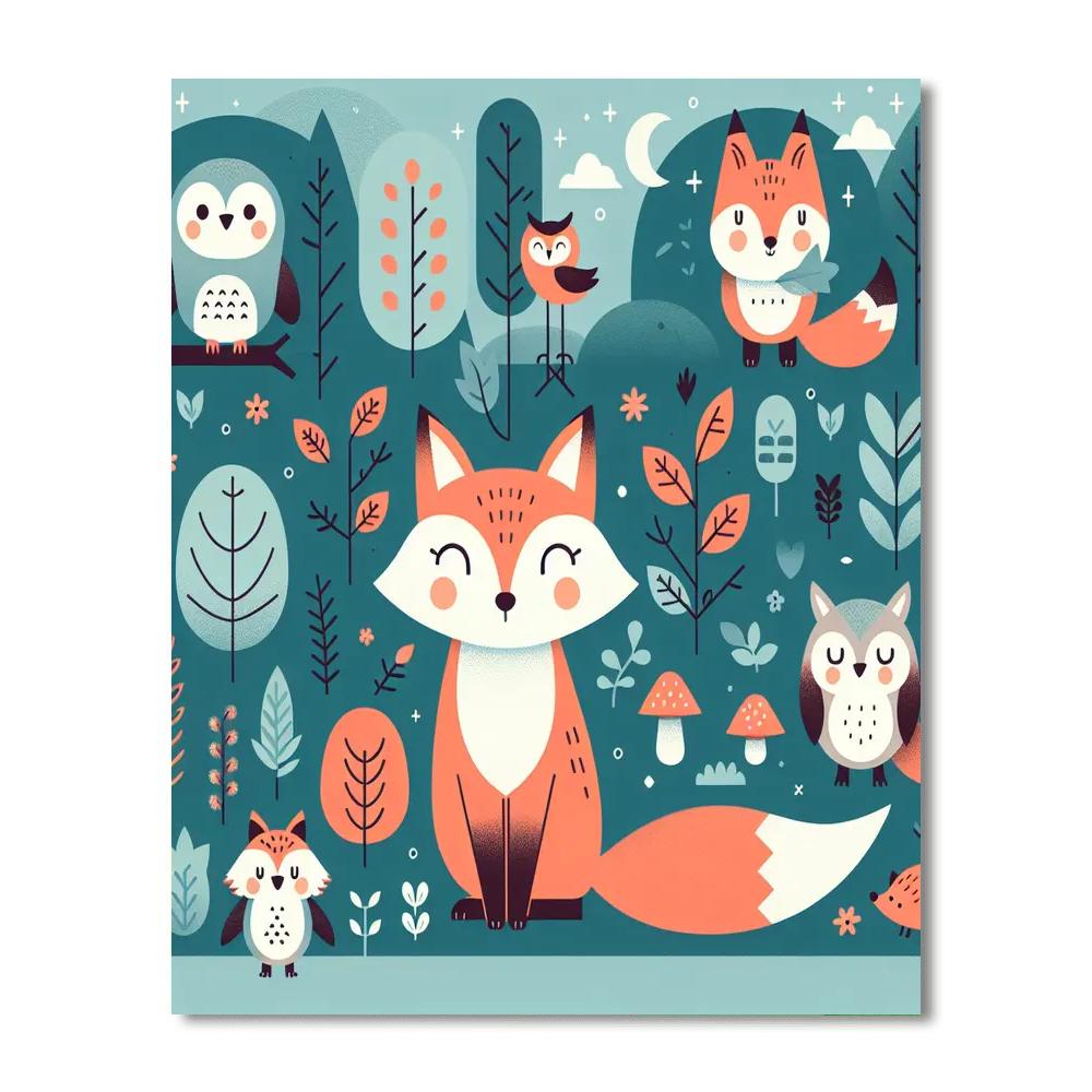 Woodland Wonderland Painting By Numbers Kit