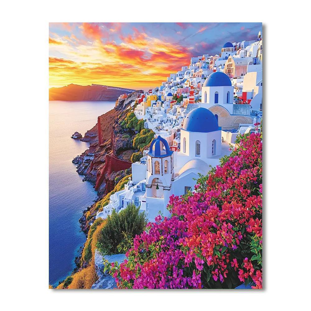 Oia Village - Santorini Paint By Number