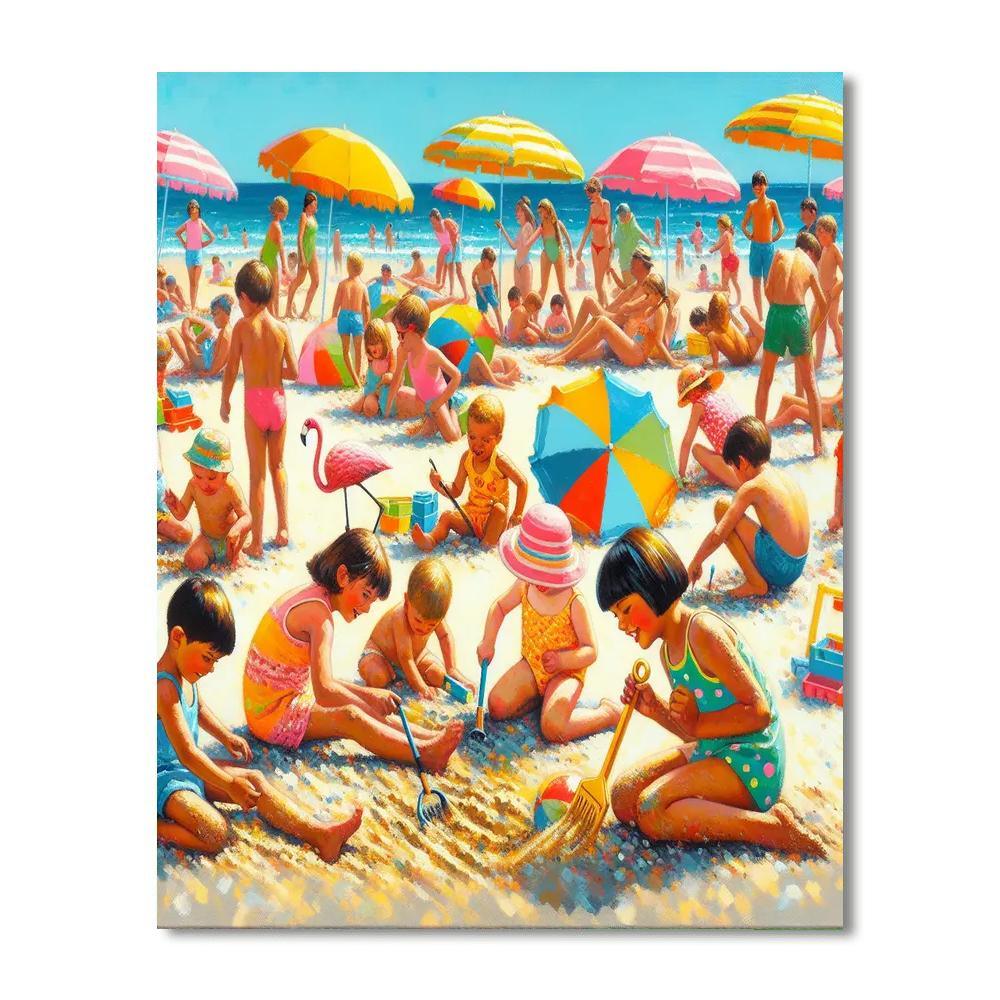 Playful Beach Day Adventure Paint By Color