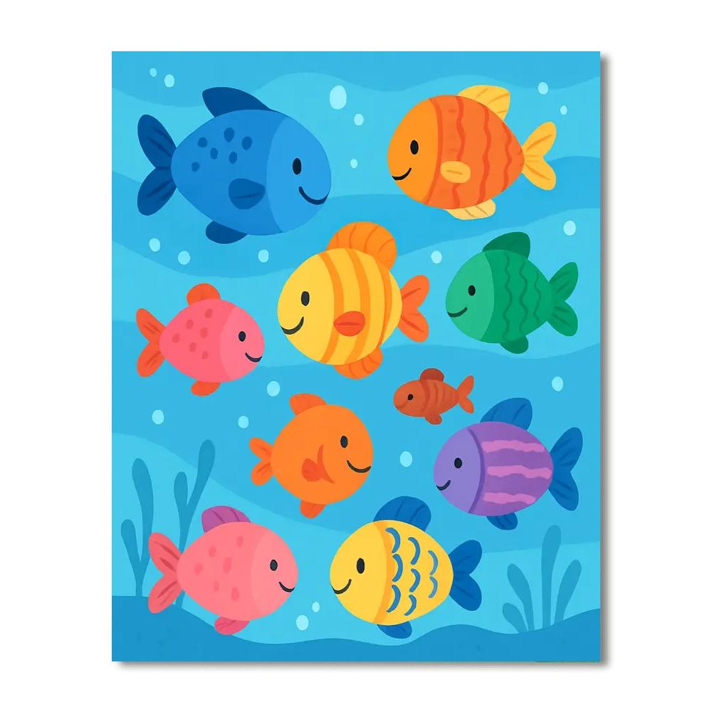 Fancy Fish Parade Painting By Numbers Kit