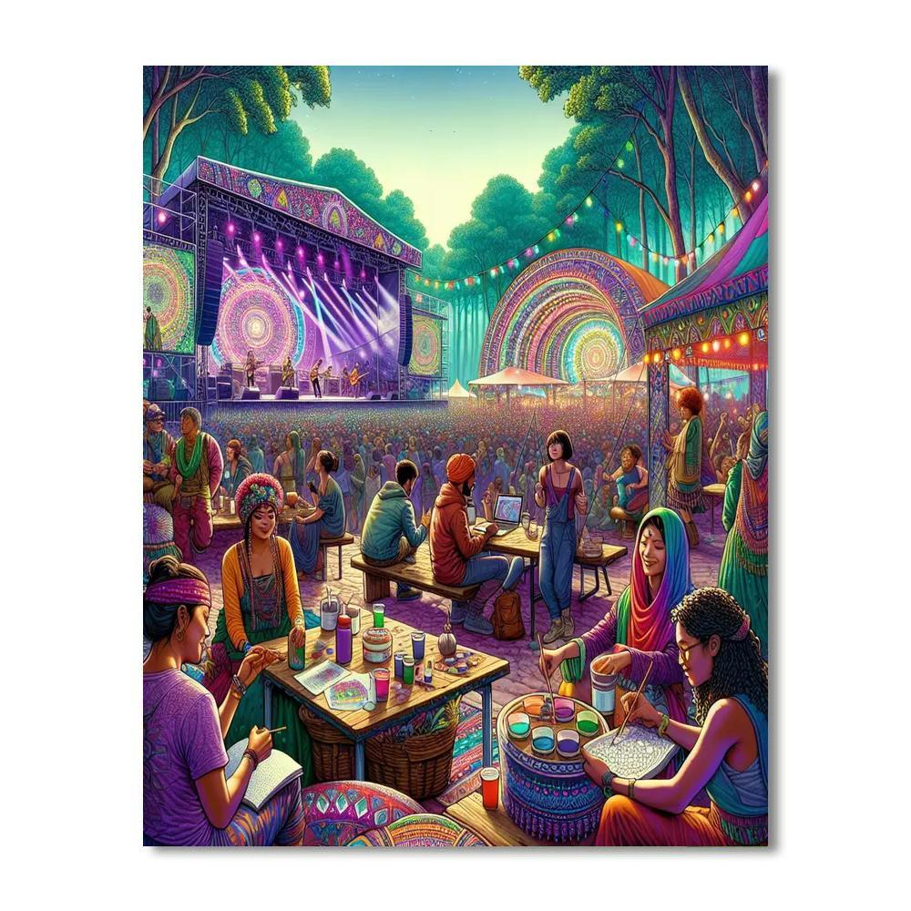Electric Forest - Usa Numbered Painting Kits