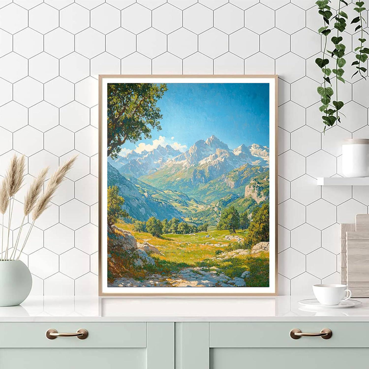 Thomas Cole Inspired Majestic Landscape  Paint By Numbers