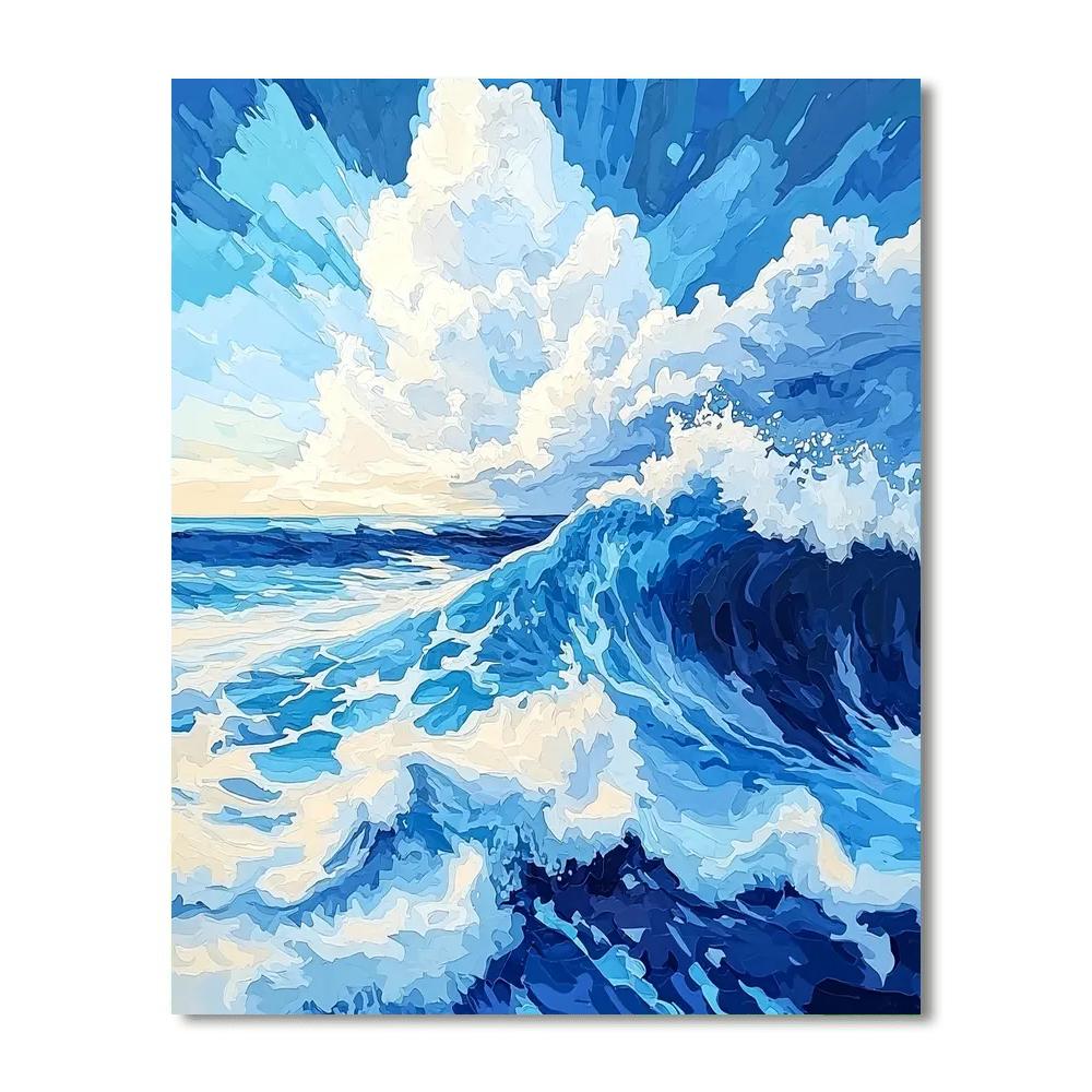 Michelangelo Inspired Majestic Tides  Paint By Color