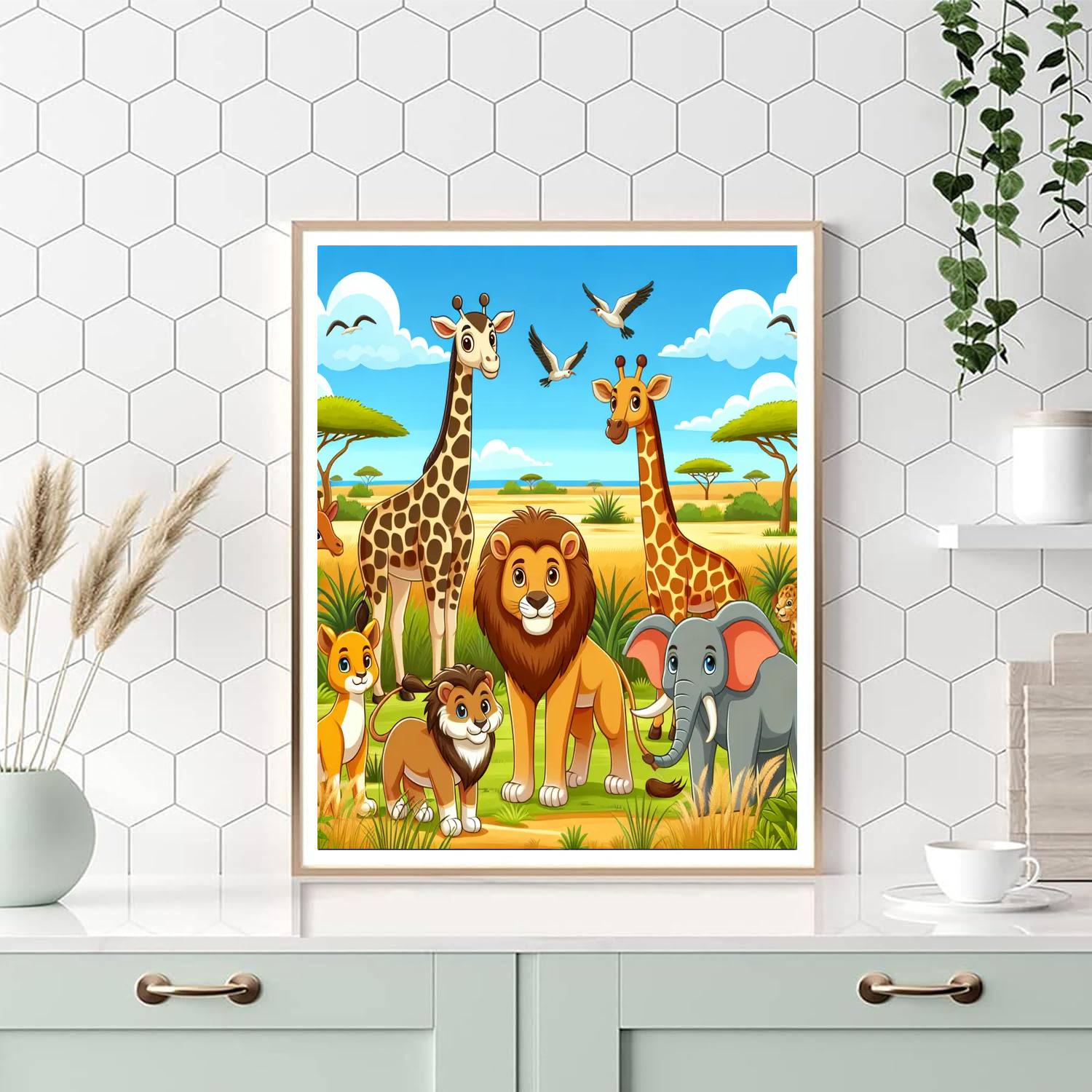 Savannah Safari Surprise Number Painting