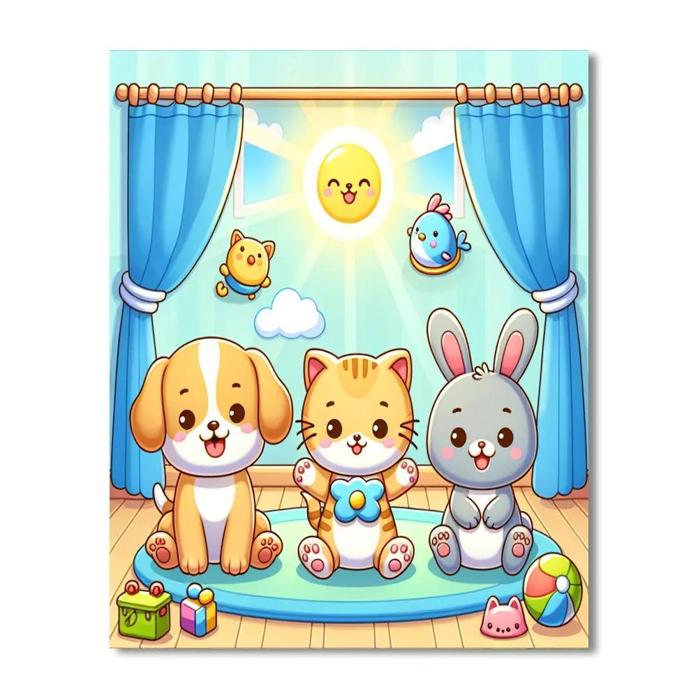 Adorable Pet Pals DIY Paint By Numbers