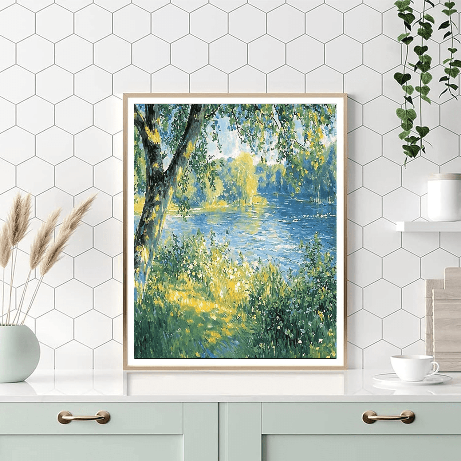 Claude Monet Inspired Riverside Reverie  Paint By Numbers