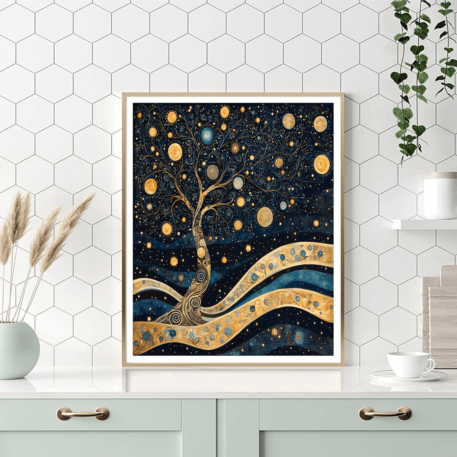 Gustav Klimt Inspired Klimt's Celestial Tapestry  Paint By Numbers Art