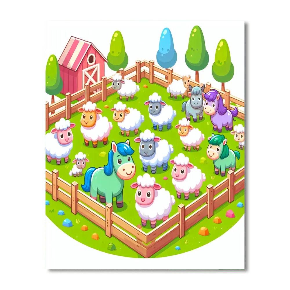 Petting Zoo Delight Paint By Color