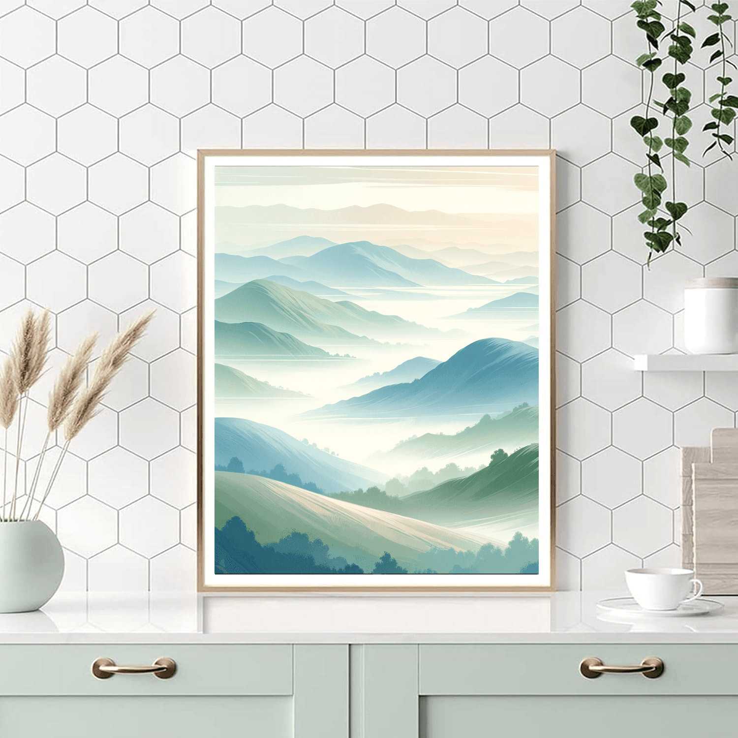 Serenity Of Morning Mist Painting Number Kit
