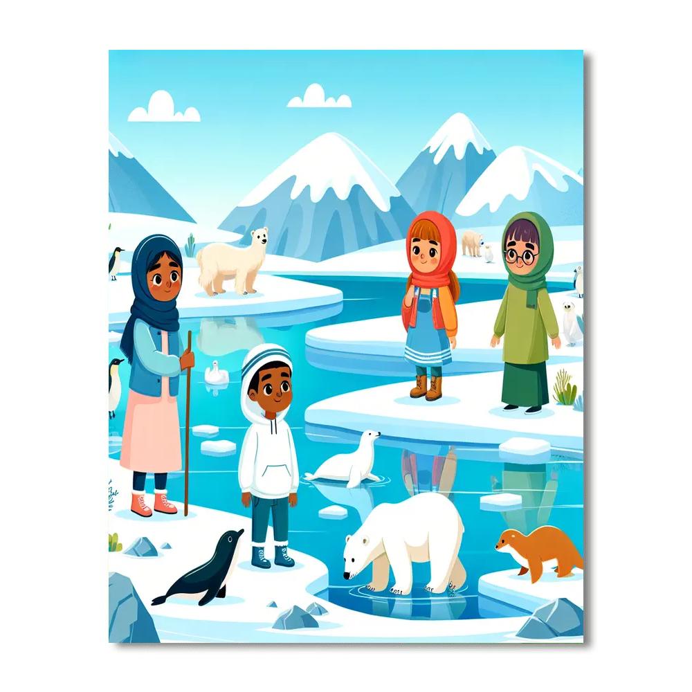 Arctic Quest Adventure Number Painting