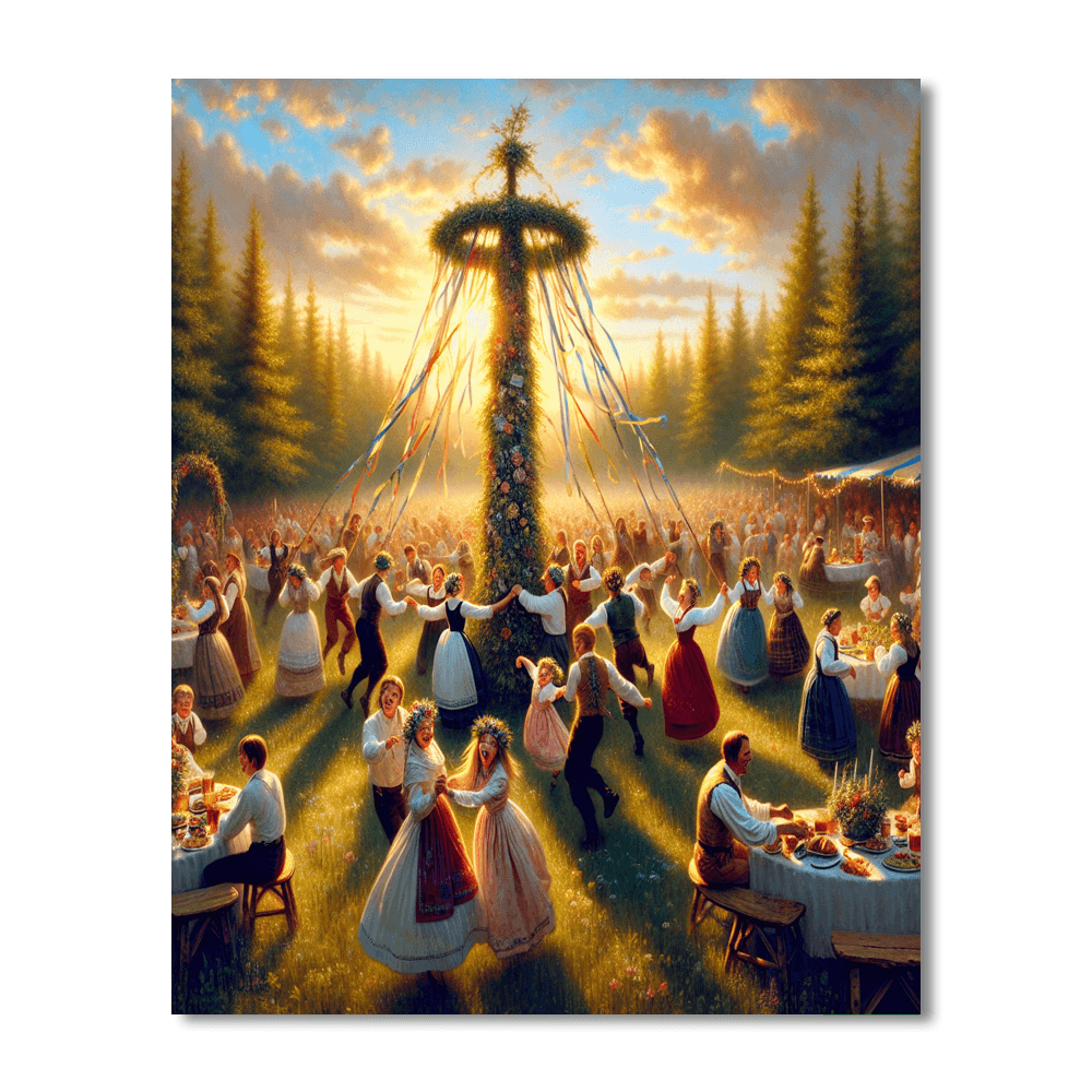 Midsummer's Eve - Sweden Paint By Numbers Art