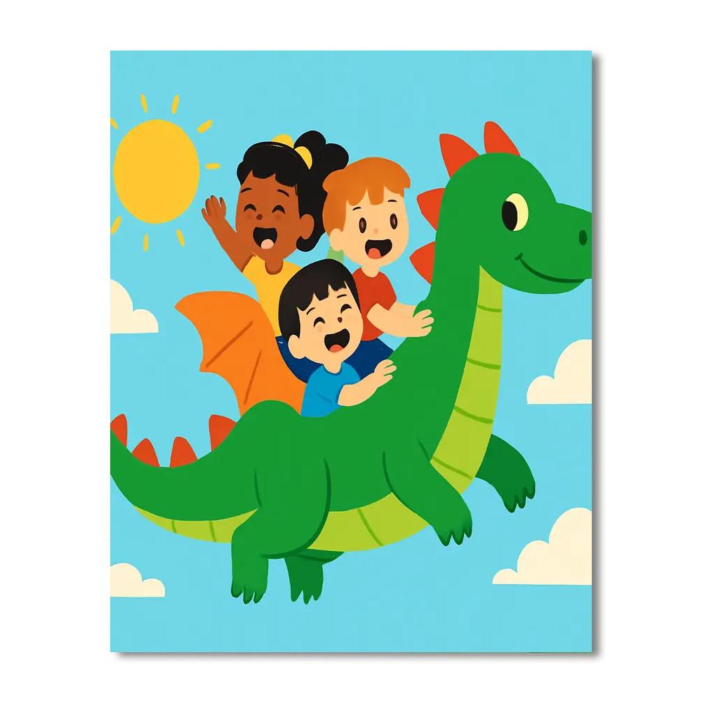 Fantasy Flight Dragon Ride Paint By Number