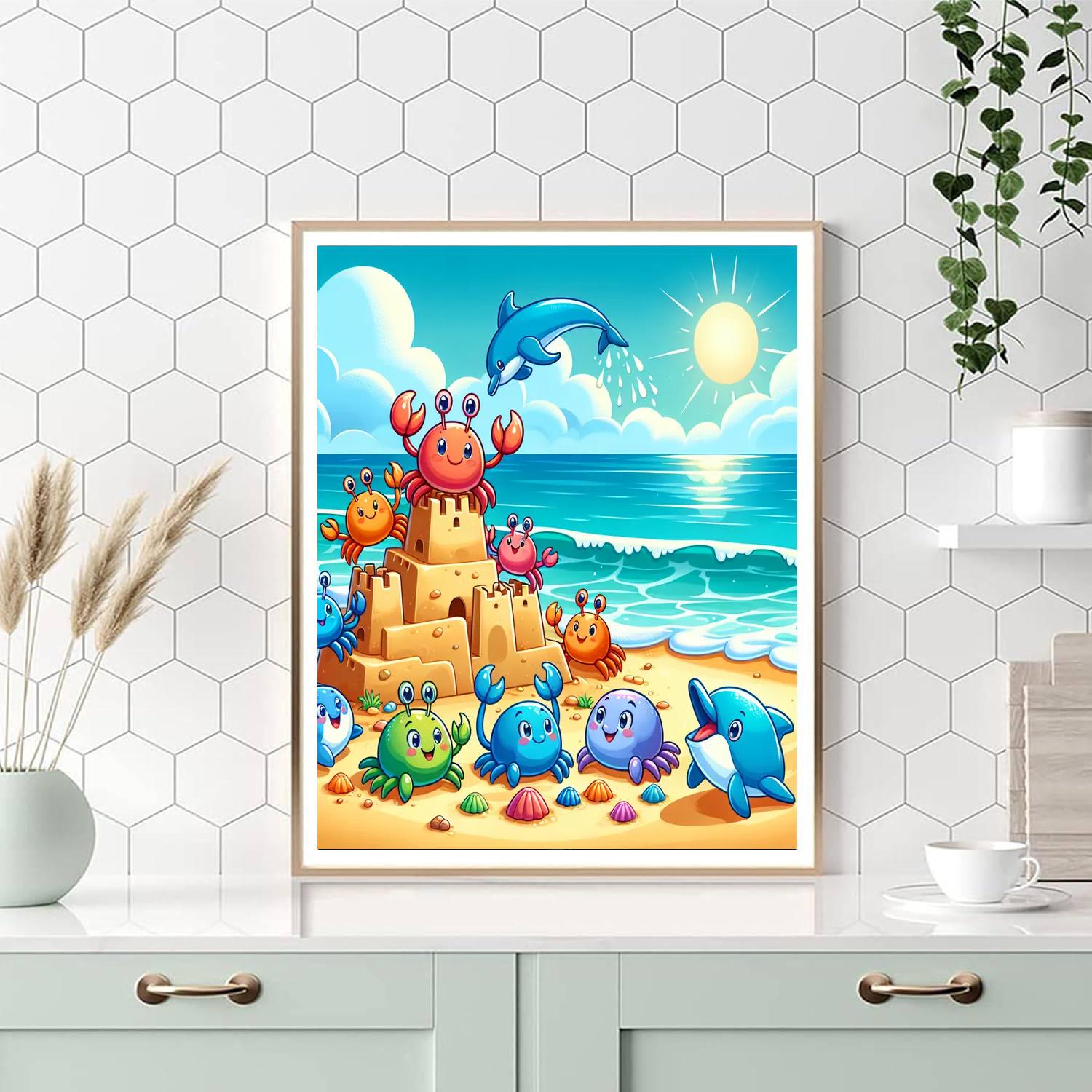 Cozy Beach Retreat Painting Number Kit