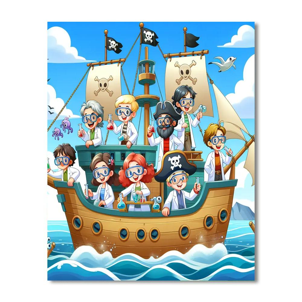 Pirate Science Painting Number Kit