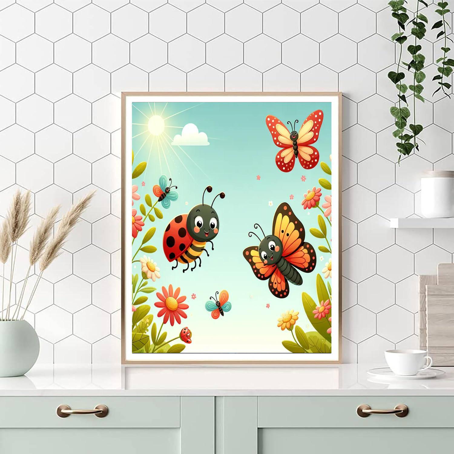 Colorful Bug Kingdom Painting Number Kit