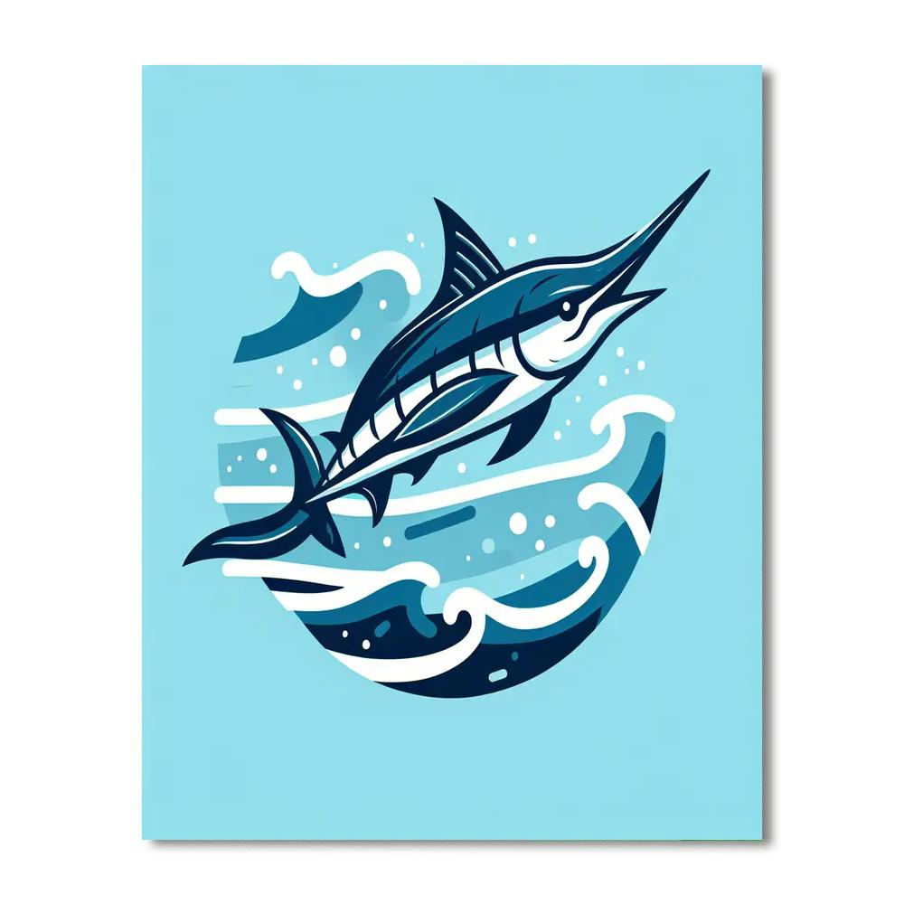 Majestic Marlin Paint By Numbers Art