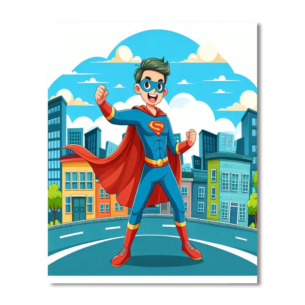 Daring Superhero Painting By Numbers Kit