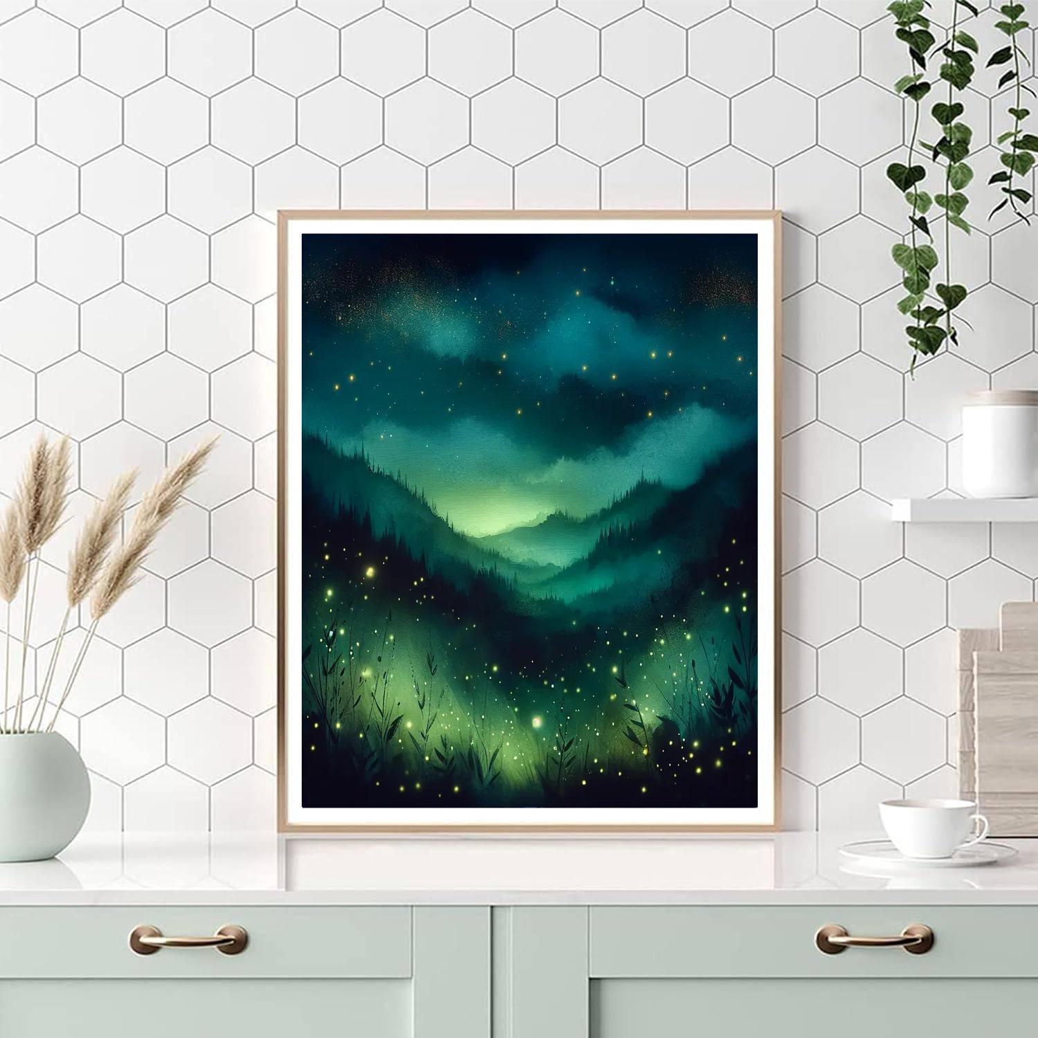 Glistening Fireflies Night Paint By Numbers Kits