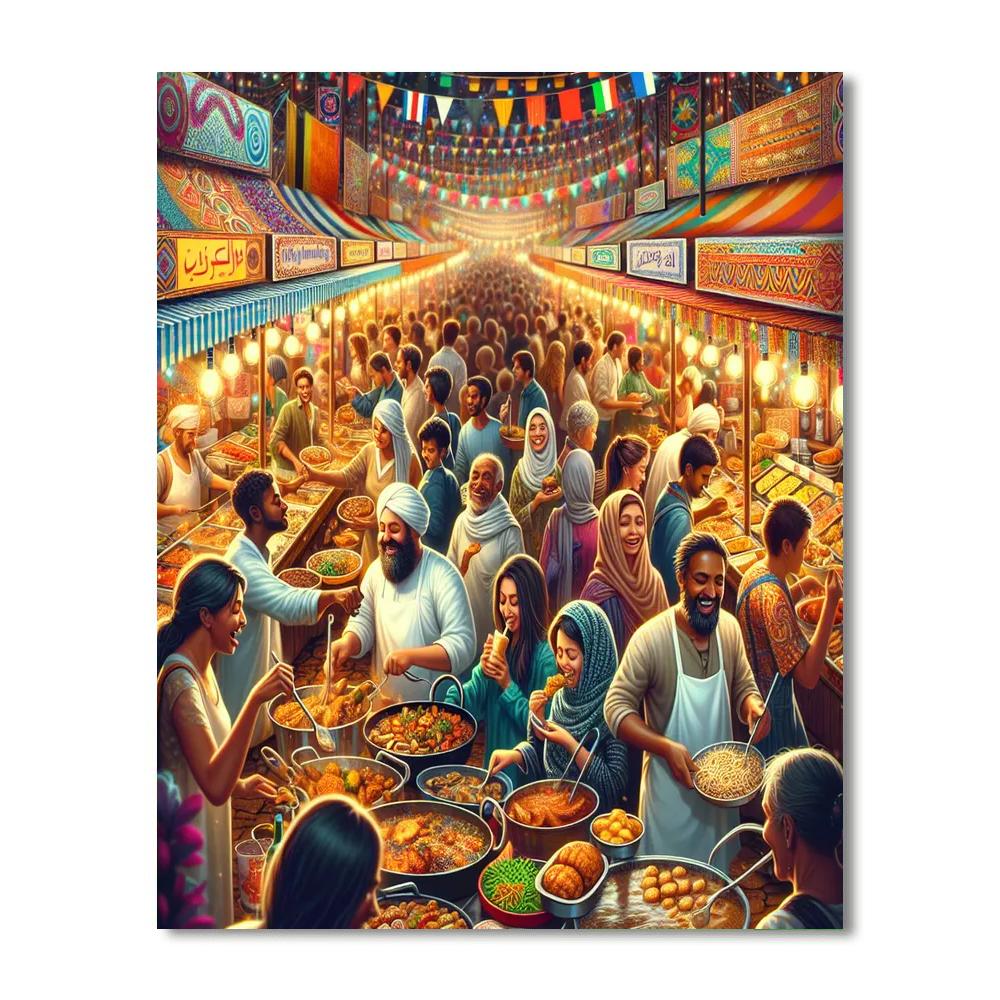 International Festival Of Street Food - Italy Painting Number Kit