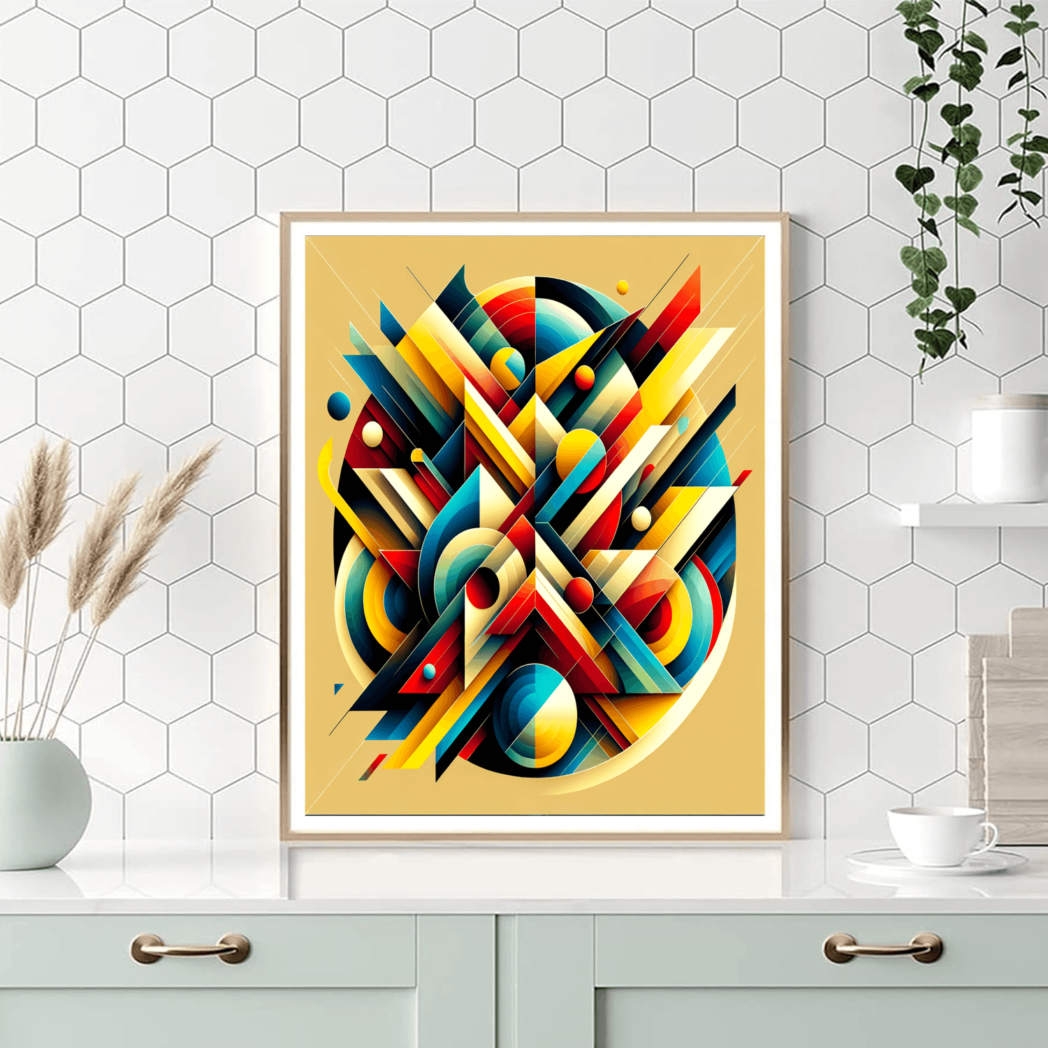 Geometric Abstractions Painting Number Kit