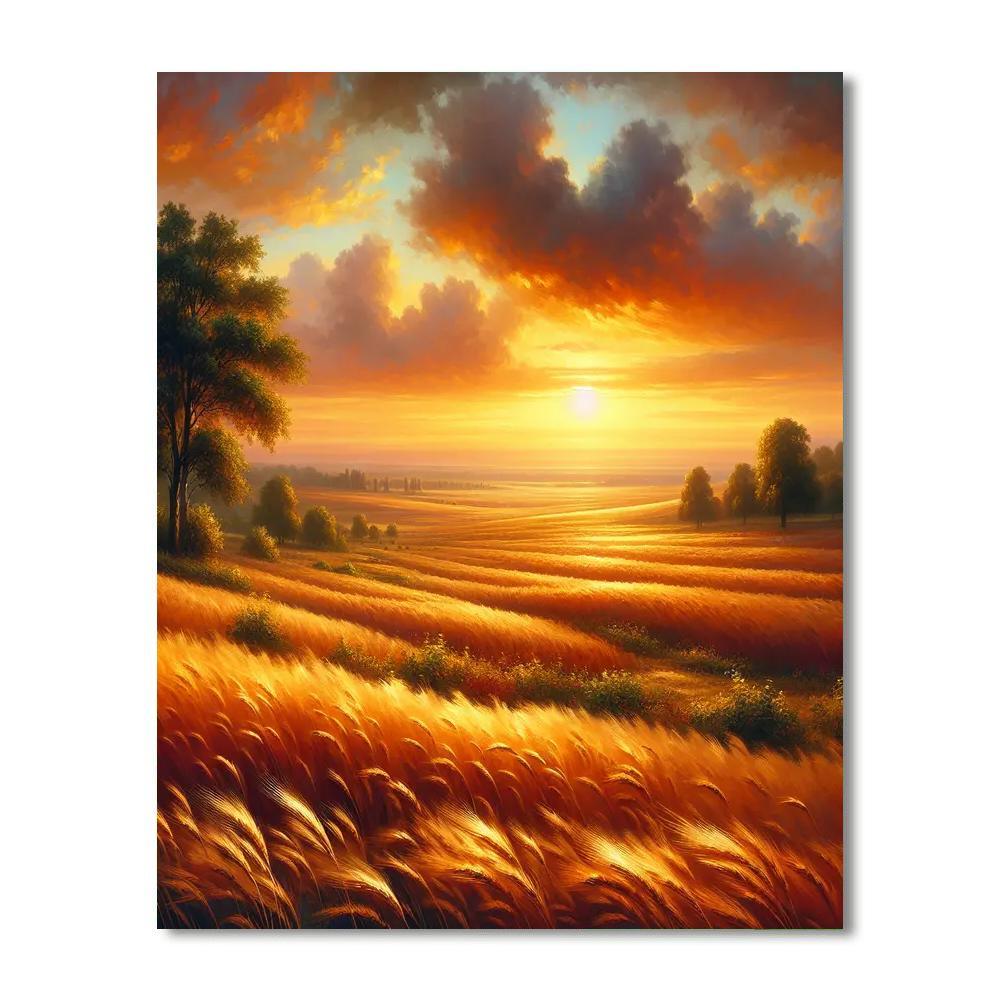 Golden Fields Of Harvest DIY Paint By Numbers