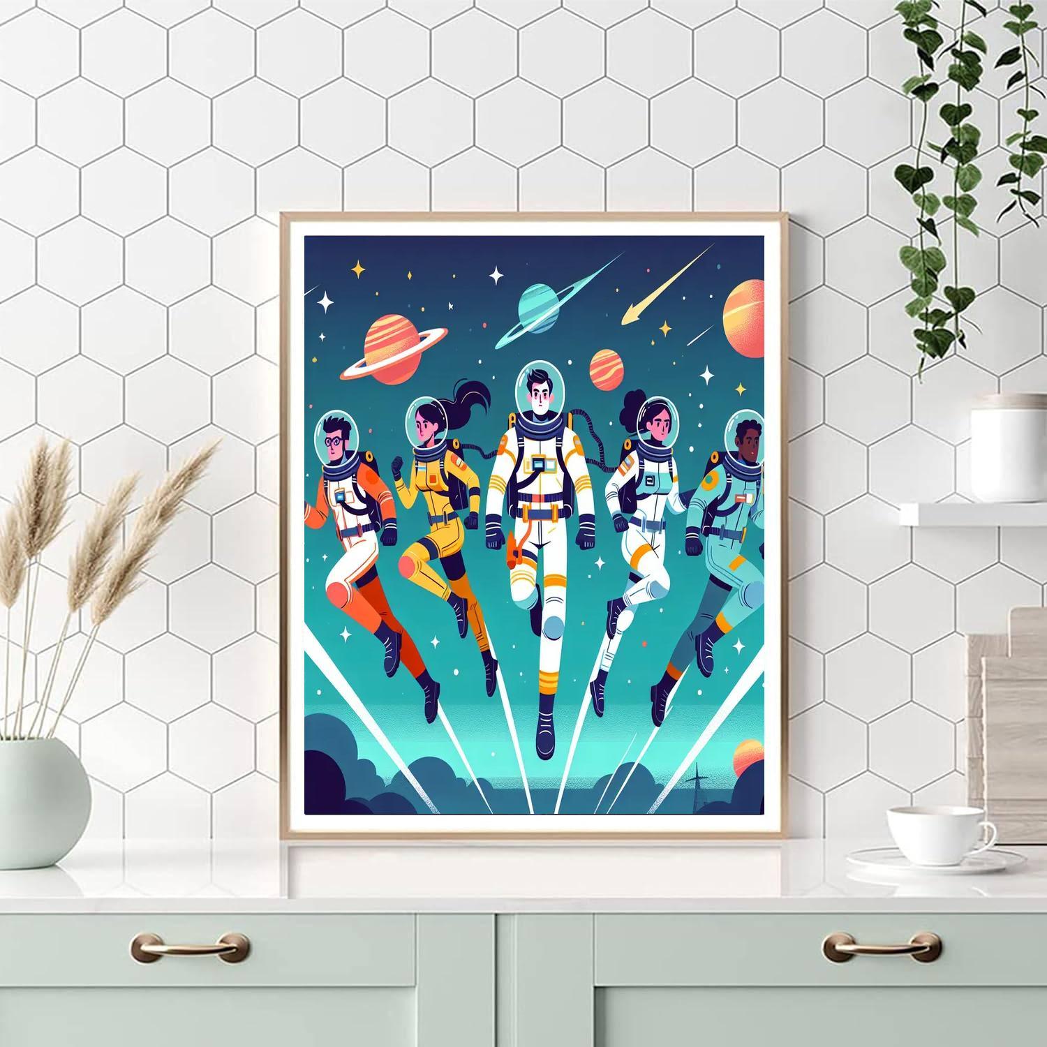 Outer Space Heroes Paint By Numbers Kits