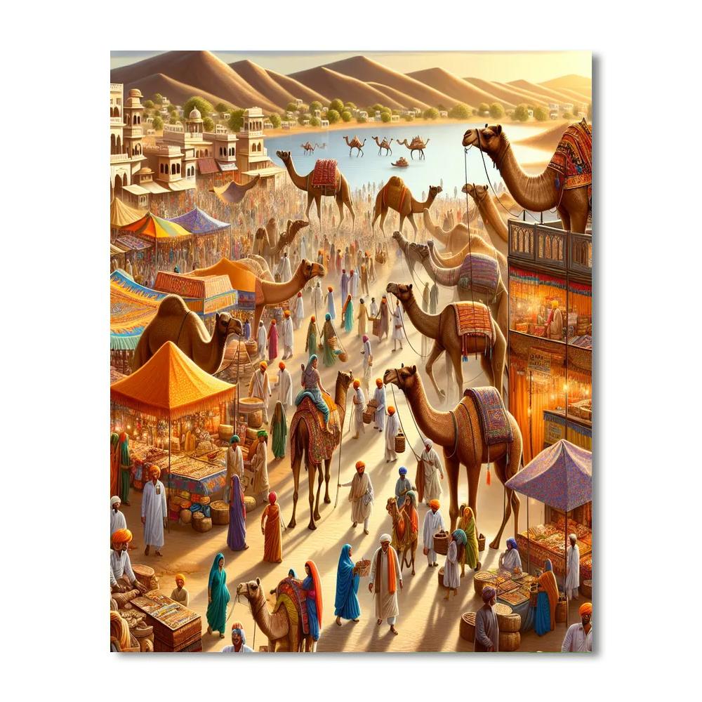 Camel Fair - India Numbered Painting Kits