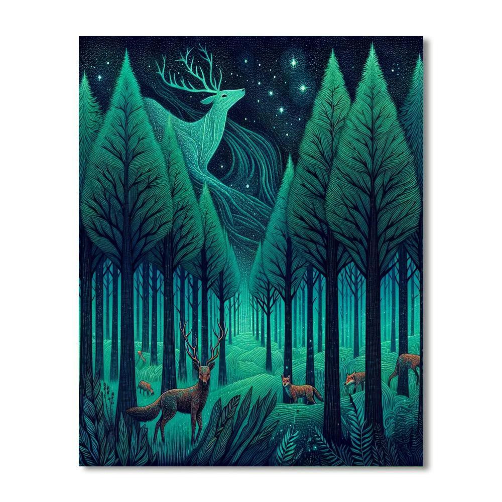 Mythical Woodland Retreat Paint By Numbers