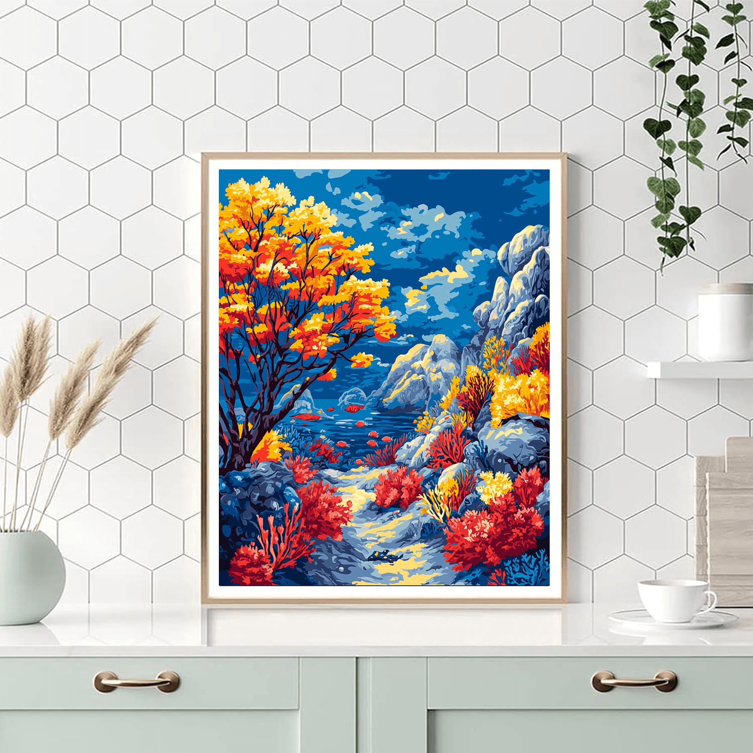 John James Audubon Inspired Fantastical Underwater World  Paint By Numbers Kits