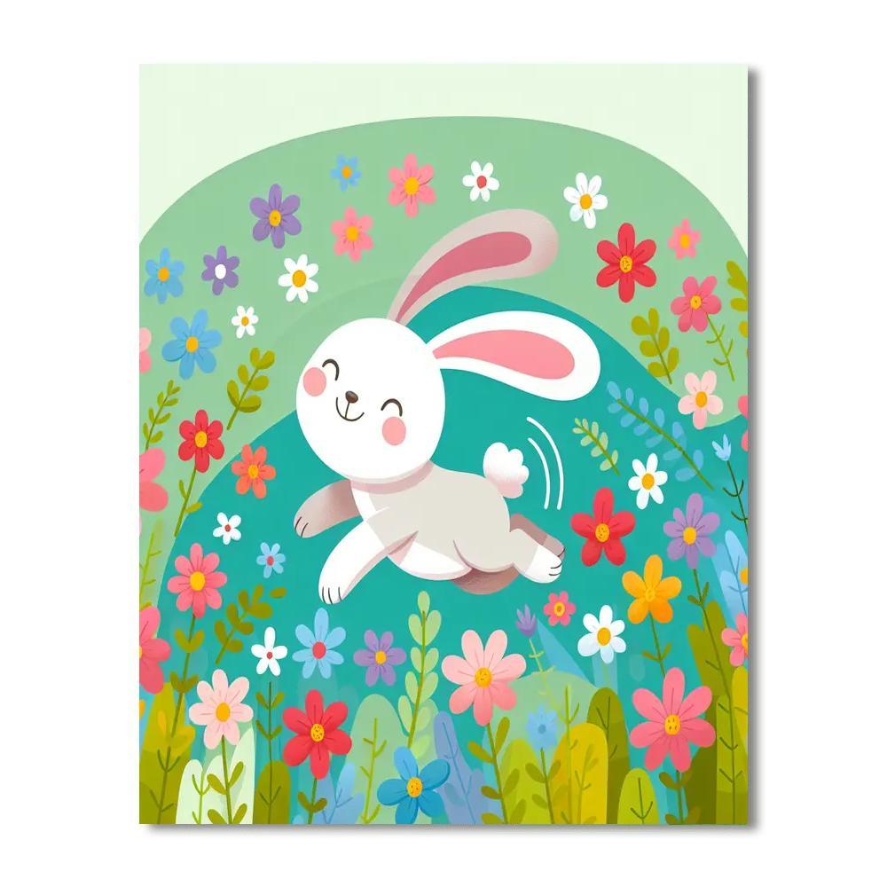 Bunny's Meadow Adventure Painting Number Kit