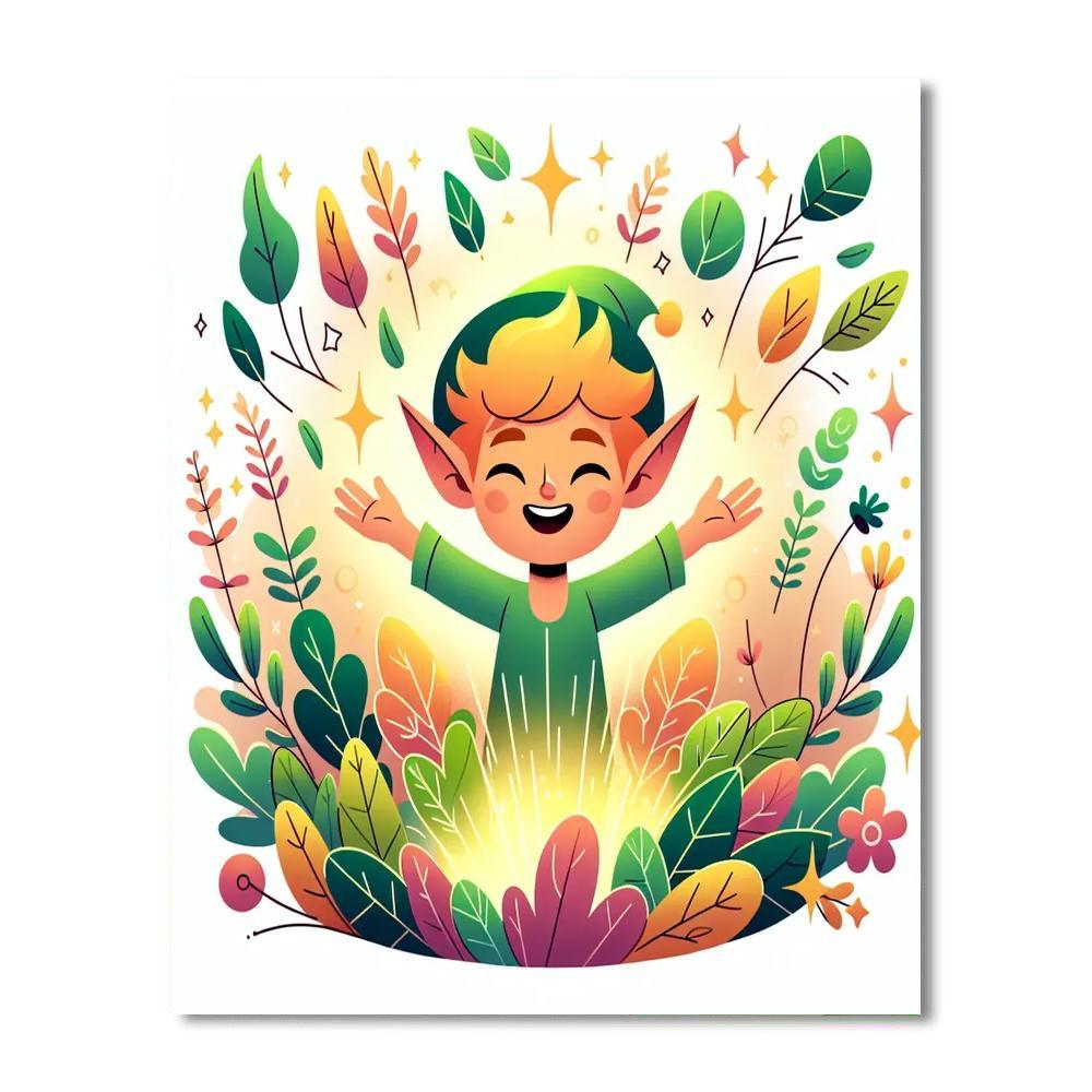 Forest Elf's Magical Grove Paint By Number