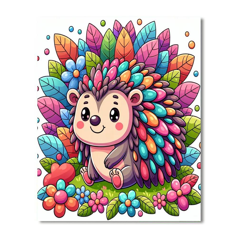 Sweet Little Hedgehog Numbered Painting Kits