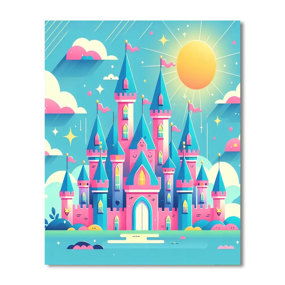 Cheery Castle Painting Number Kit