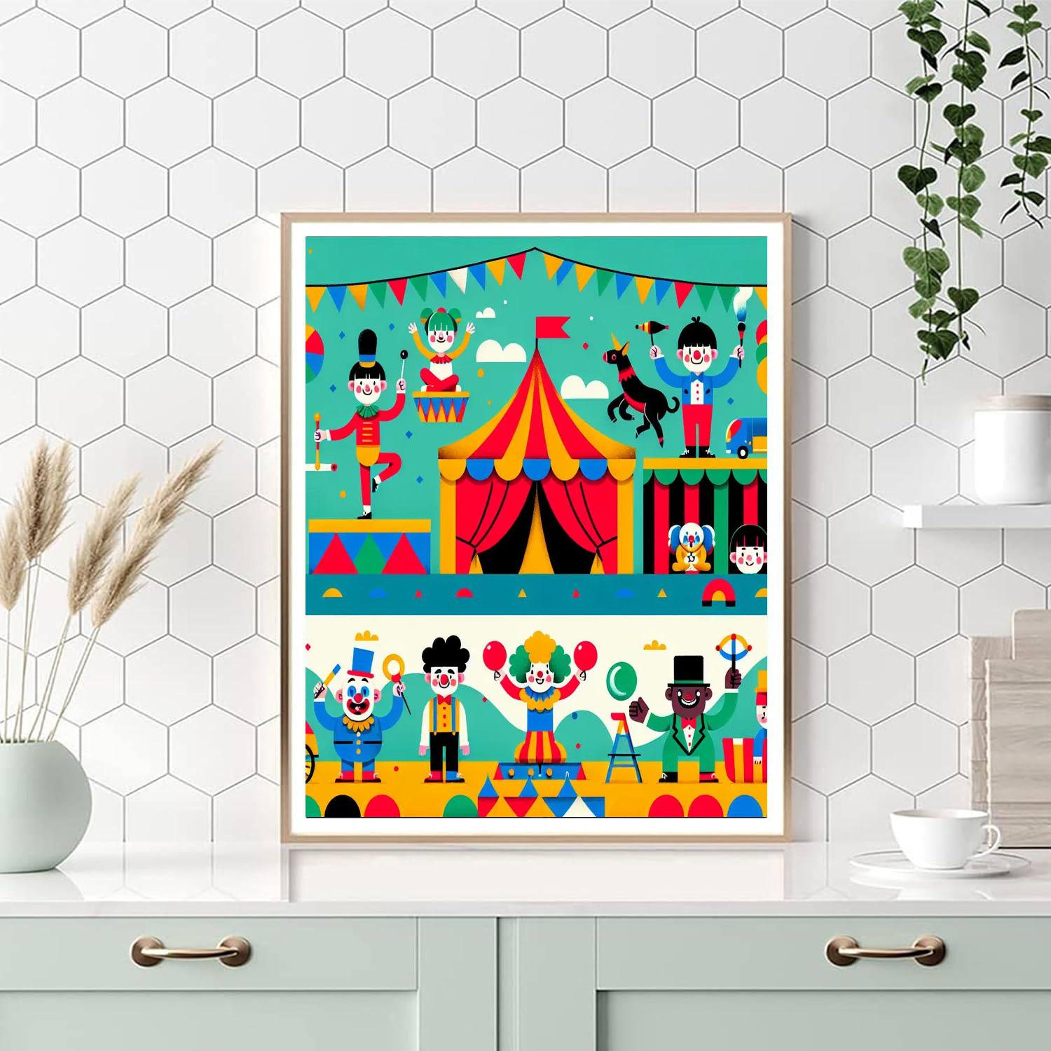 Quirky Circus Performers Numbered Painting Kits