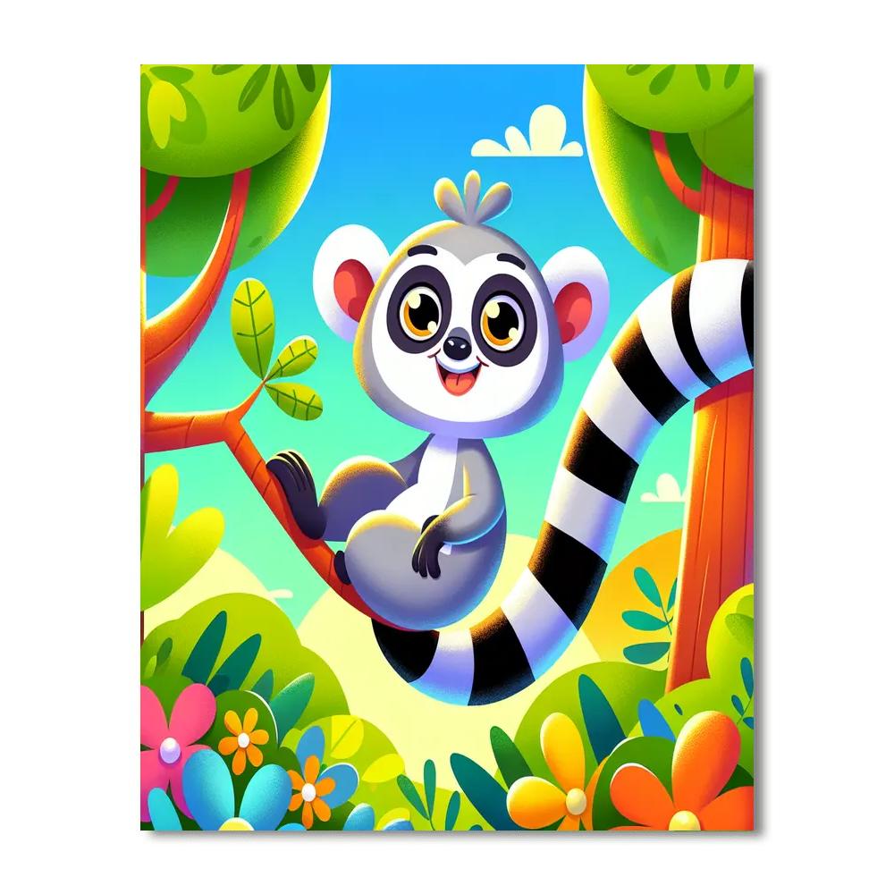Lovely Lemur Numbered Painting Kits