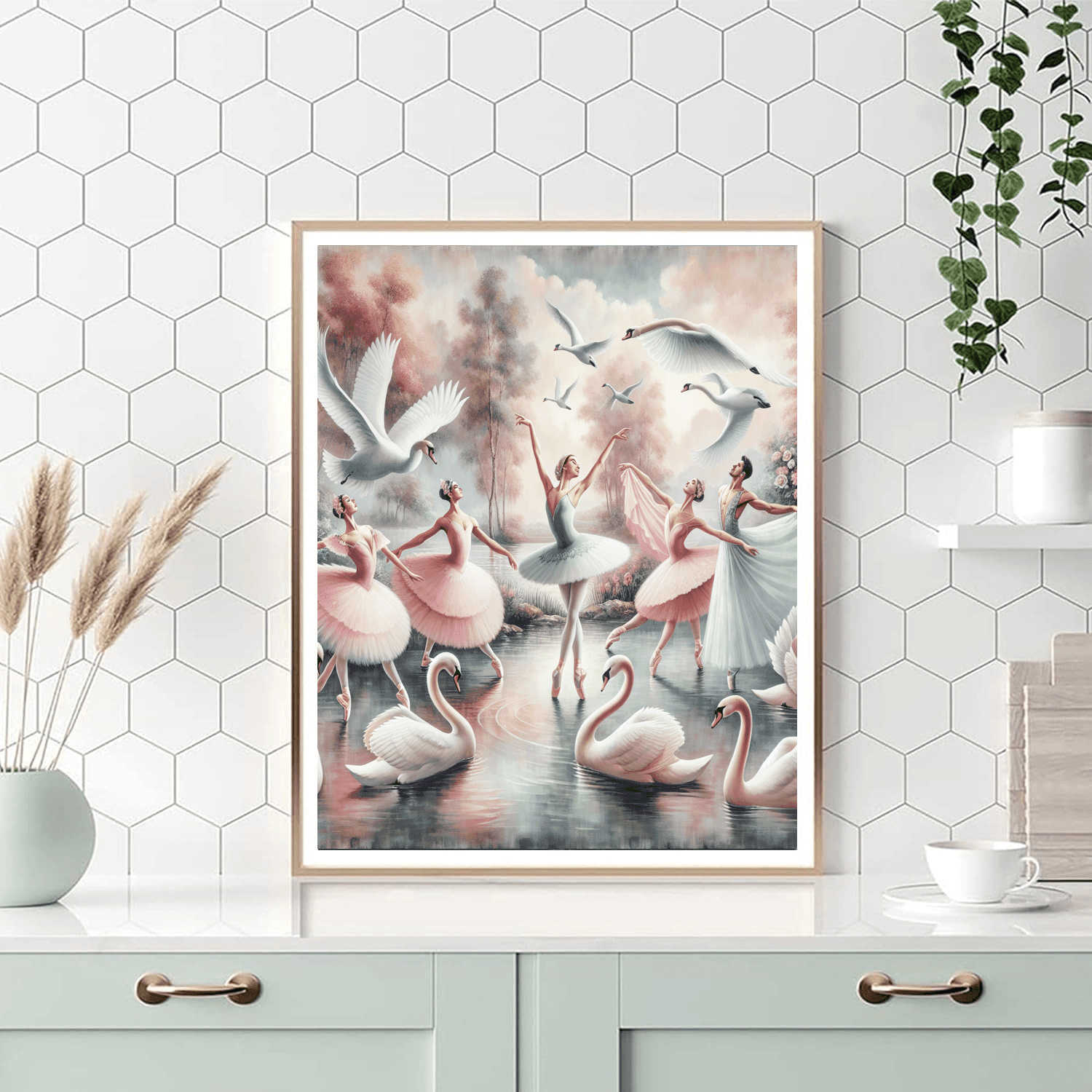 Graceful Swan Lake Ballet DIY Paint By Numbers