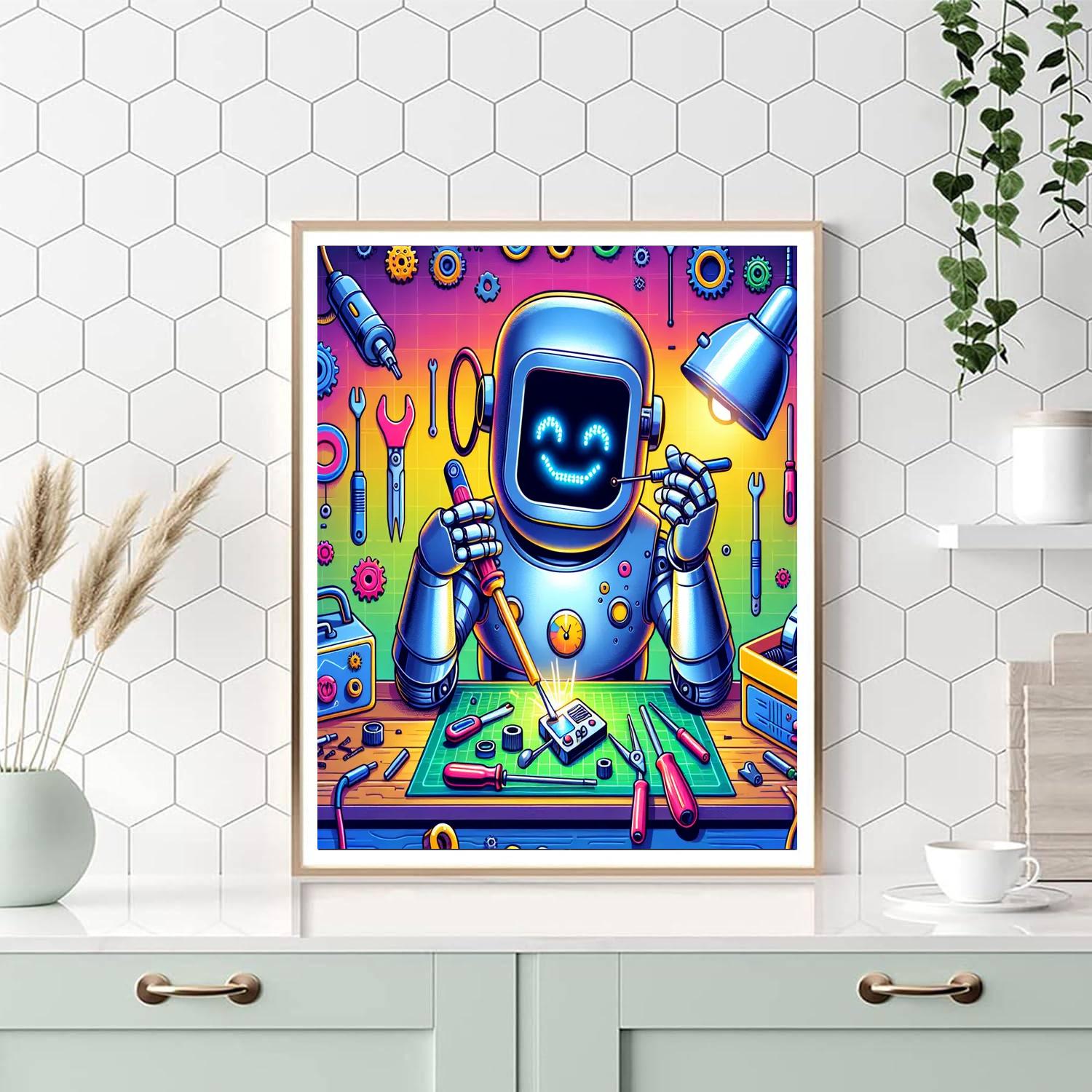 Robot's Invention Lab DIY Paint By Numbers