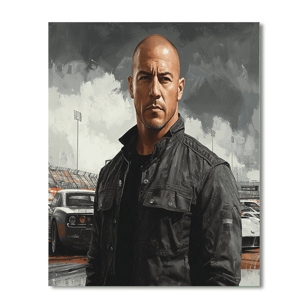 Vin Diesel: The Rugged Force Behind Dominic Toretto Numbered Painting Kits