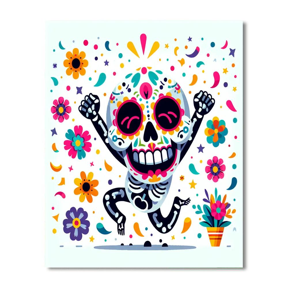 Dancing Sugar Skull Numbered Painting Kits