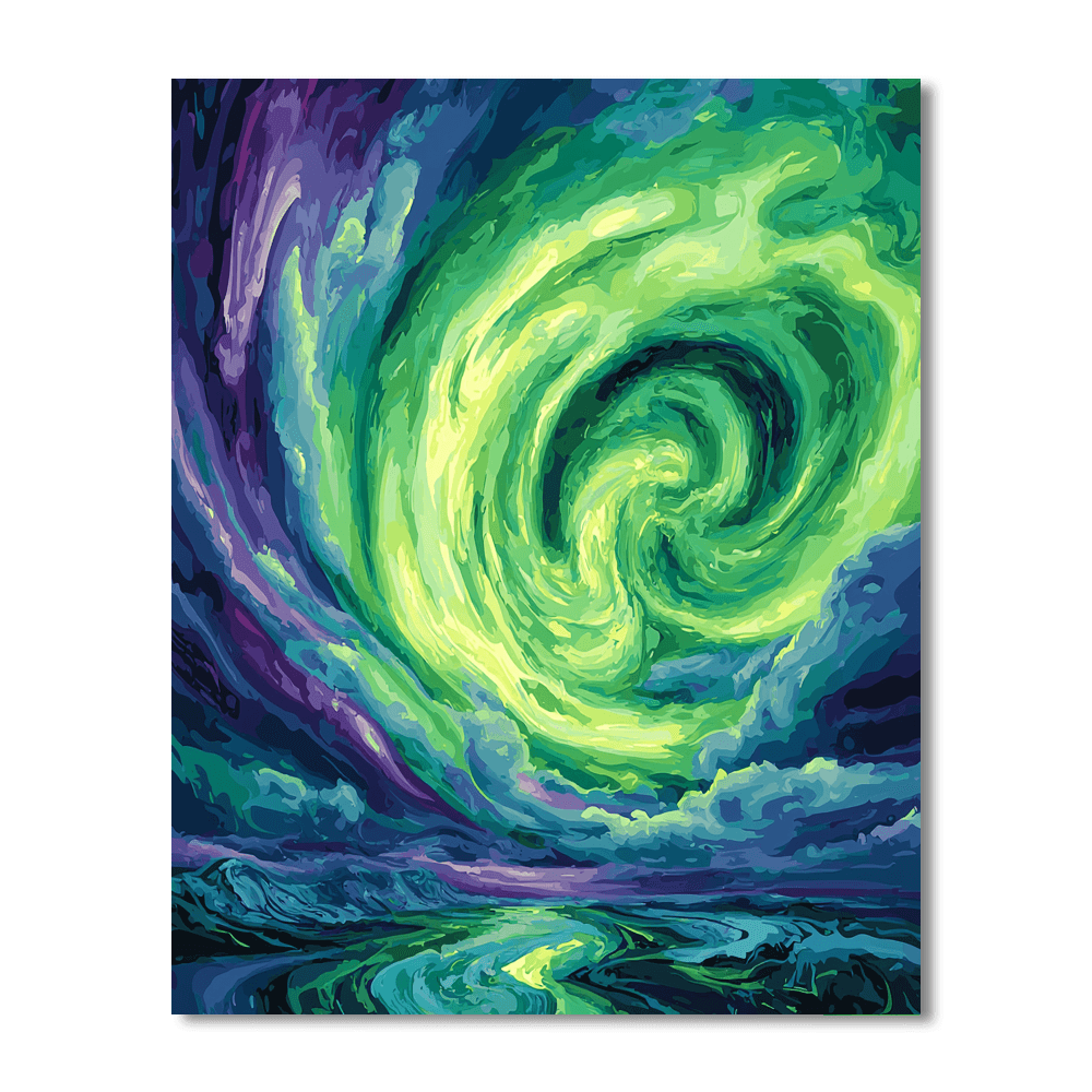 Edvard Munch Inspired Munch's Vibrant Aurora Borealis  Paint By Numbers Art