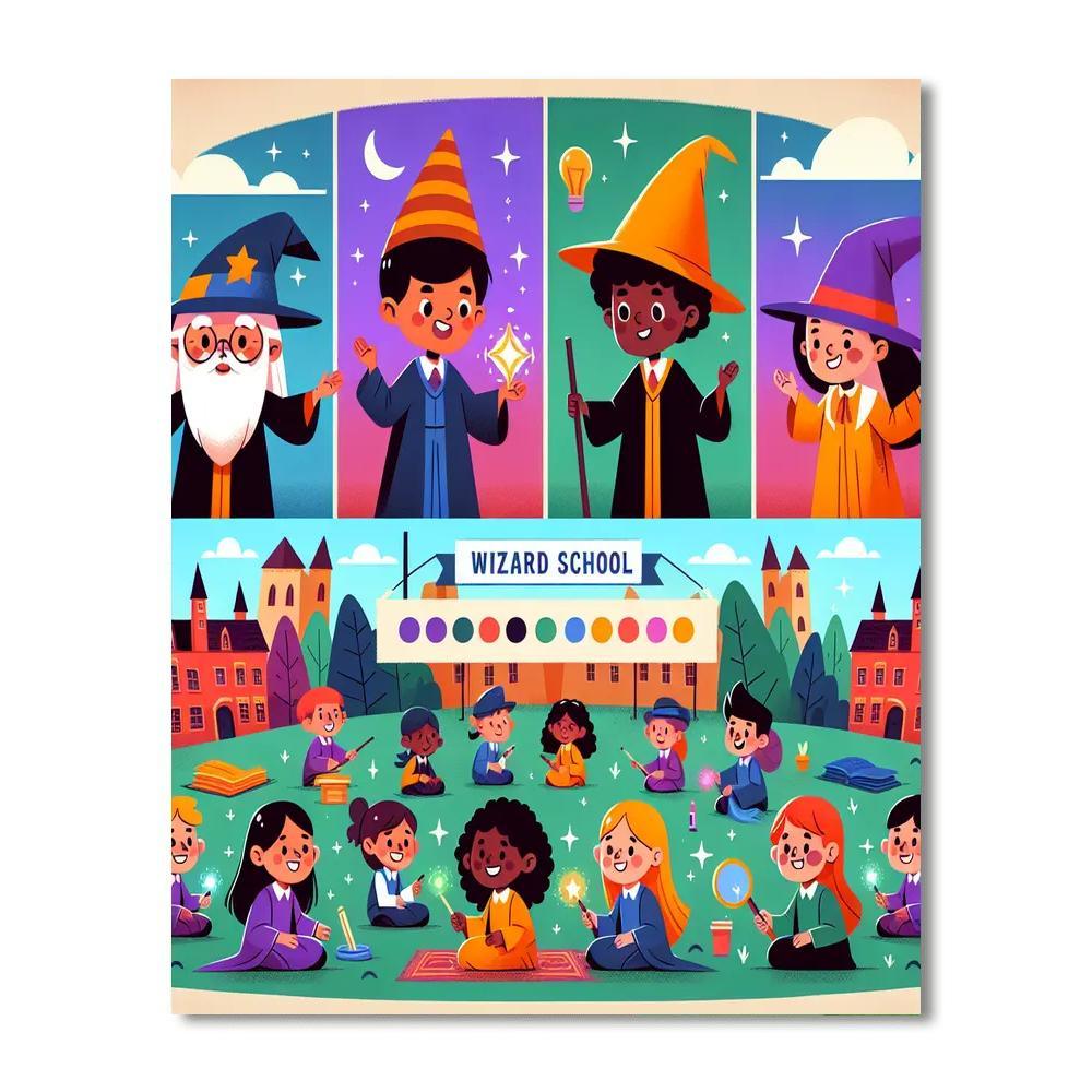 Wondrous Wizard School Paint By Numbers Kits