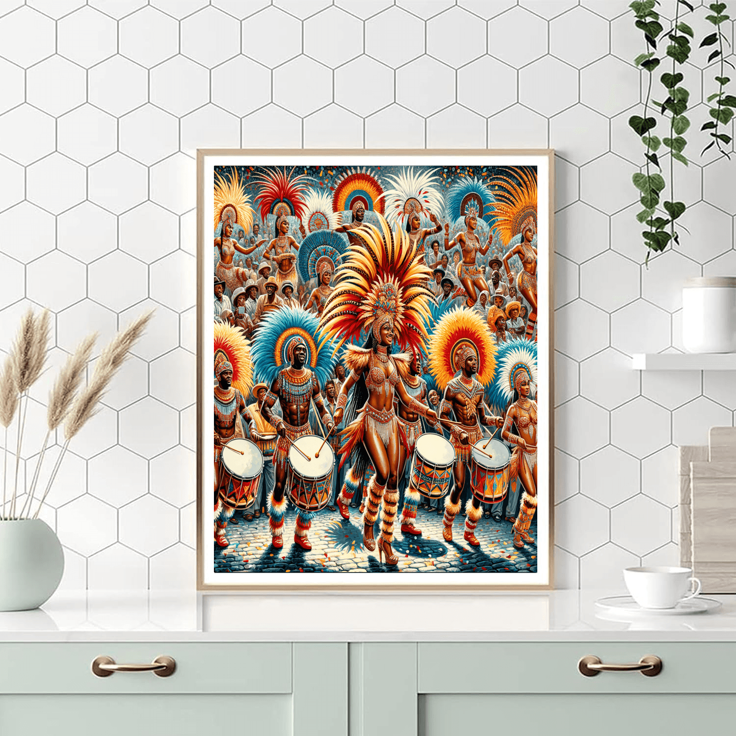 Nassau Junkanoo Festival Painting By Numbers Kit